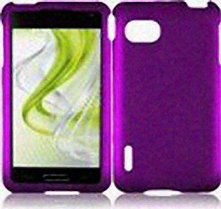 Purple Hard Cover Case for LG Optimus F3 LS720 Cell Phones & Accessories