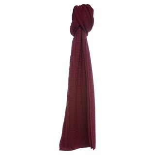 Fendi Bordeaux Zucca Knit Wool Scarf