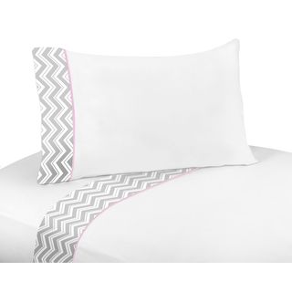 Sweet Jojo Designs Sweet Jojo Designs 200 Thread Count Sheet Set For Pink And Grey Chevron Bedding Collection Grey Size Twin