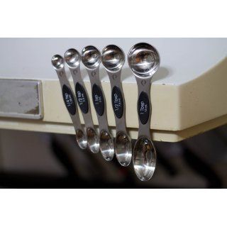 Progressive International Stainless Steel Magnetic Measuring Spoons, Set of 5 Kitchen & Dining