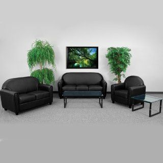 Hercules Envoy Series Reception Set in Black [Bt 828 set bk gg]   Reception Room Chairs
