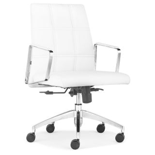Controller Low Back White Office Chair