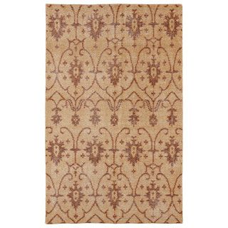 Hand knotted Vintage Replica Paprika Wool Rug (56 X 86)