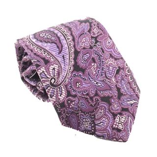 Ferrecci Mens Purple/ Black Necktie And Cuff Links Boxed Set