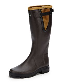 Plaid Lined Rain Boots by Le Chameau