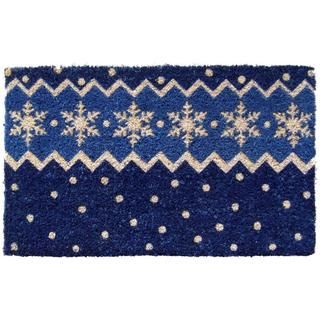 Snow Pattern Hand woven Coconut Fiber Doormat