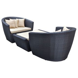 Golden Chair Furniture Electra 3 piece Modular Poolside Sofa Set Beige Size 3 Piece Sets