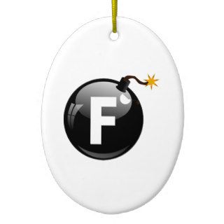 F Bomb Christmas Ornaments