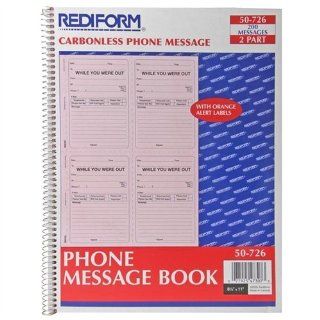 Rediform Professional Line While You Were Out Book, 2/Labels, 4 Forms/Page, 200/Book (50 726)  Memo Paper Pads 