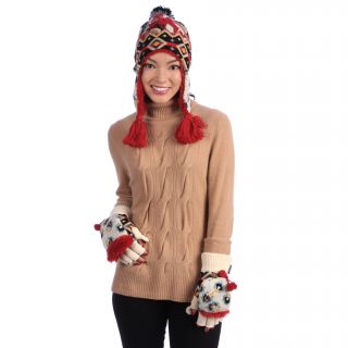 Muk Luks Muk Luks Womens Faux Fur Hat And Glove Mitten Set Multi Size One Size Fits Most