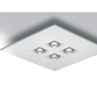 Zaneen Lighting Polifemo 17.75 Flush Mount with White Glass D9 2064