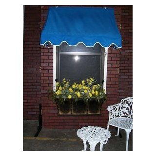 4 Foot Decorator Awning   Pacific Blue  Patio Awnings  Patio, Lawn & Garden