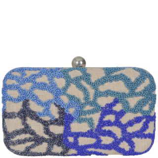 French Connection Webby Web Clutch   Natural Mix      Womens Accessories
