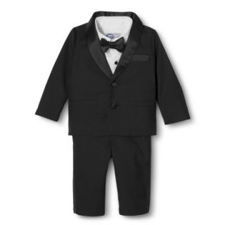 G Cutee Newborn Boys 4 Piece Tuxedo with Shirtzie   Ebony 3 6 M