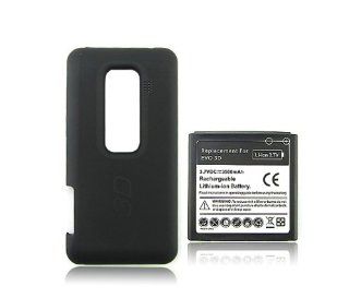 Generic Replacement Extended Backup Thicker 3500mah Battery with Back Cover For HTC EVO 3D Cell Phones & Accessories