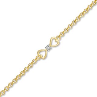 Diamond Accent Anklet in 10K Gold   Zales