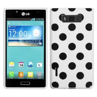 Asmyna LGUS730CASKCAIM1076NP Premium Slim and Durable Protective Cover for LG Splendor/Venice S730   1 Pack   Retail Packaging   Black Polka Dots Cell Phones & Accessories
