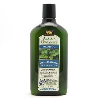 Avalon Organics Shampoo Strengthening, Peppermint Organic peppermint essential oil, organic aloe and vitamins strengthen hair 11 fl oz 654749351086 Health & Personal Care