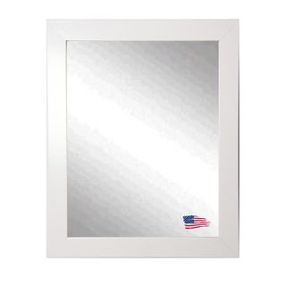 American Made Rayne Polished White Wall Mirror