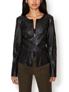 Holly Faux Leather Peplum Jacket by Walter