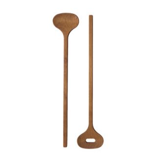 iittala Seth Andersson Oak Salad Servers 13.75 TSA153811