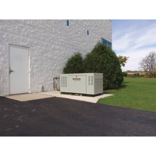 Generac QuietSource Series Liquid-Cooled Standby Generator — 27 kW (LP)/25 kW (NG), Model# QT02724ANAX  Commercial Standby Generators