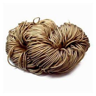Chinese Knotting Beading Cord Fine Beige 0.8mm 80 Yards for Crafts and Knotted Jewelry Like Shamballa Bracelets