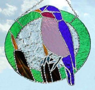 Bird   Stained Glass Robin Sun Catcher   8 1/2" across   Suncatchers
