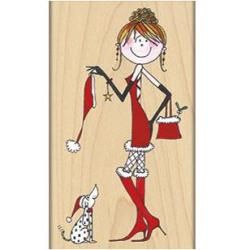 Penny Black Mounted Rubber Stamp 4.25 X2.25   Xmas Head To Toe