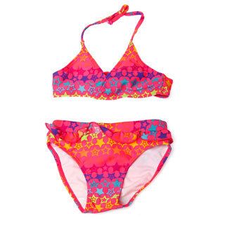 Ingear Girls Pink Star Print 2 piece Bikini Set