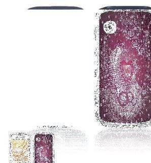 Huawei M735 Diamond Heart Dual Design 3D Sticker Cell Phones & Accessories