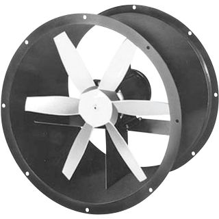 TPI Tubeaxial Direct Drive Duct Fan — 4600 CFM, 18in., Single Phase, Model# TXD18-1-EXP  Wall Mount   Dock Fans