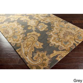 Surya Carpet, Inc. Hand tufted Wool Transitional Paisley Area Rug (8 X 11) Gray Size 8 x 11