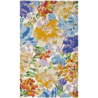 Isaac Mizrahi By Safavieh Painterly Floral Multi Wool Rug (8 X 10)