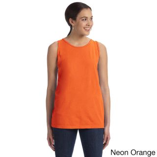 Authentic Pigment Authentic Pigment Womens Pigment dyed Tank Orange Size M (8  10)