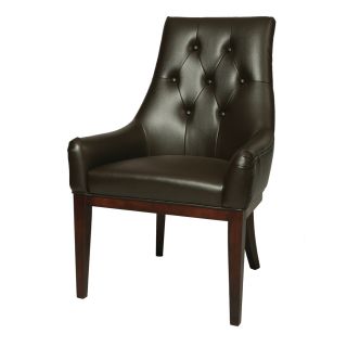 Firouzeh Brown Bonded Leather Side Chair