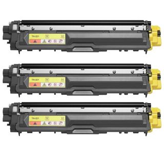 Brother Tn221y Remanufactured Compatible Yellow Toner Cartridges (pack Of 3)