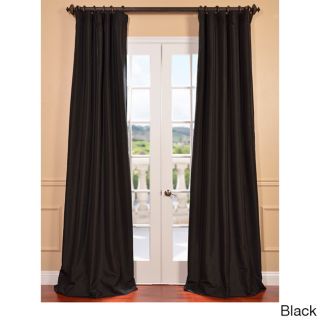 Eff Faux Silk Taffeta Solid Blackout Curtain Panel Black Size 50 X 84