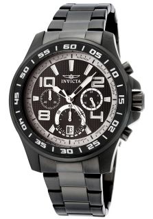 Invicta 14395  Watches,Mens Specialty Chronograph Black Textured Dial Black IP SS, Chronograph Invicta Quartz Watches