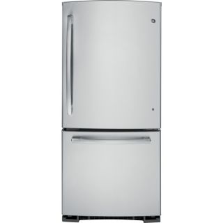 GE 20.2 cu ft Bottom Freezer Refrigerator with Single Ice Maker (Stainless Steel) ENERGY STAR