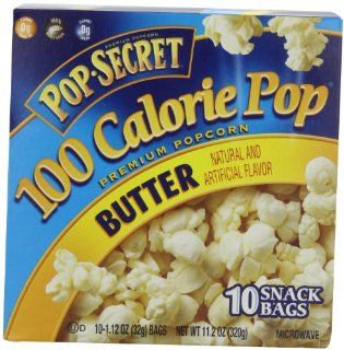 Pop Secret Snack Size 100 Calorie Pop, Microwavable Popcorn, Butter, 10 Count (Pack of 3)  Grocery & Gourmet Food