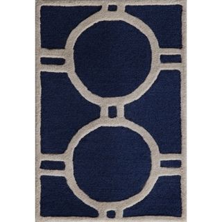 Safavieh Cambridge Navy/ Ivory Handmade Moroccan Wool Accent Rug (2 X 3)