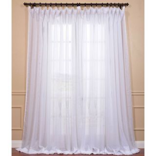 Signature White Extra Wide Double Layer Sheer Curtain Panel