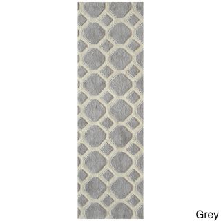 Hand tufted Honeycomb Polyester Rug (23 X 80)