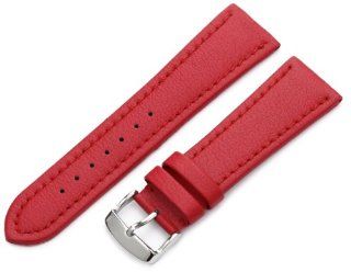 Hadley Roma Men's MSM739RQ 240 24 mm Red Genuine 'Lorica' Leather Watch Strap Watches
