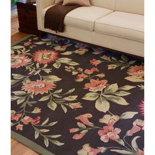 Hand hooked Taylor Transitional Floral Indoor/ Outdoor Area Rug (3 X 5)