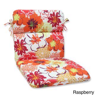 Pillow Perfect Floral Fantasy Rounded Corners Chair Outdoor Cushion