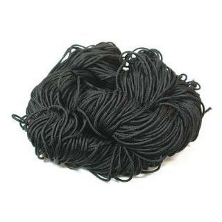 Chinese Knotting Beading Cord Fine Black 0.8mm 80 Yards for Crafts and Knotted Jewelry Like Shamballa Bracelets