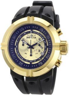 Invicta Men's 0844 Force Collection Chronograph Gold Dial Black Polyurethane Watch Invicta Watches