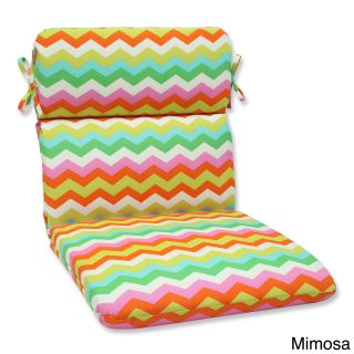 Pillow Perfect Panama Wave Rounded Corners Chair Outdoor Cushion